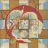 1974 'bolvorm 5 kwadraat'  olieverf/linnen 50 x 50cm